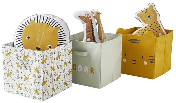 vertbaudet Aufbewahrungsbox 3er-Set Kinder Aufbewahrungsboxen PANDAFREUNDE