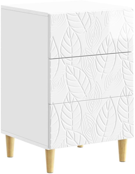 vidaXL Nachttisch Hochglanz Weiß 43 x 39,5 x 66,5 cm Holzwerkstoff 895019