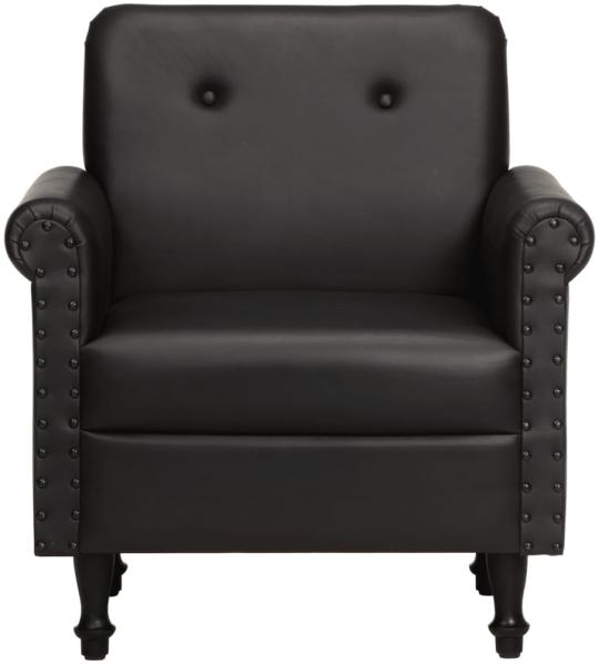 vidaXL Sessel Schwarz Echtleder [320779]