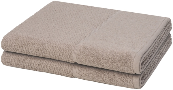 Möve for frottana Pearl, Duschtuch, Frottier-Set, 2 Stück, 500 g/m², Cashmere, 67x140 cm