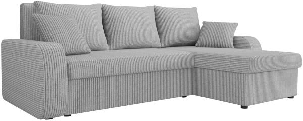 'Kris' Ecksofa Cord, Grau