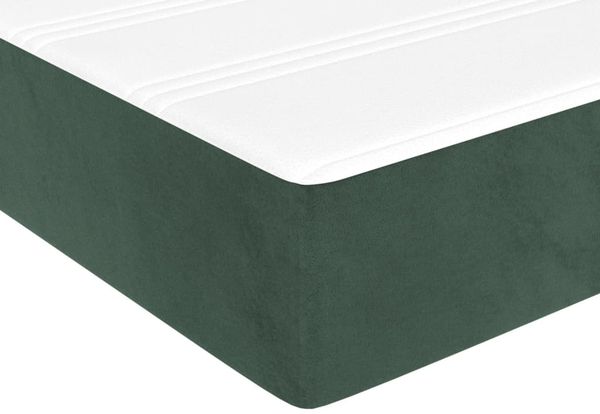 vidaXL Taschenfederkernmatratze Mittel Dunkelgrün 90x190x20 cm Samt 347711 Bild 5