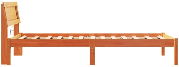 vidaXL Bettrahmen Wachsbraun 90 x 200 cm Massives Kiefernholz 872838 Bild 5