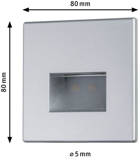 Paulmann No. 99495 Wandeinbauleuchte LED Edge 1,1W Chrom matt Bild 4