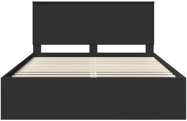 vidaXL Bettrahmen Schwarz 150 x 200 cm Massives Kiefernholz 3410993 Bild 7