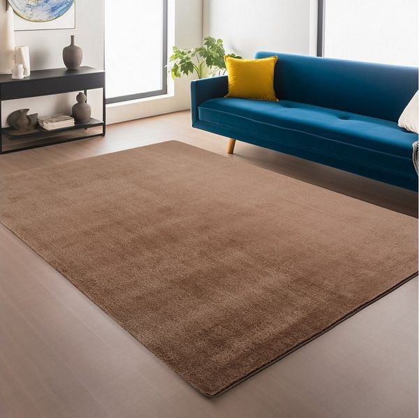 Ayyildiz Teppiche Teppich JOY 1400, auch als Läufer, rechteckig, Höhe: 11 mm, besonders weich, uni Kurzflor, Wohnzimmer, Kinderzimmer