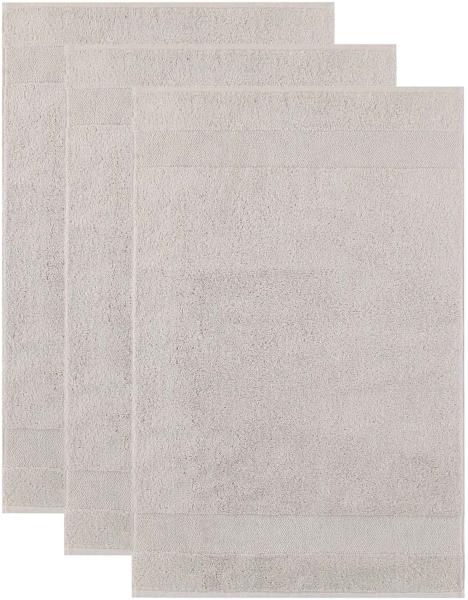 Villeroy & Boch Gästetuch, 3er Pack - One, Walkfrottier, Handtuch, Baumwolle Hellgrau 30x50 cm