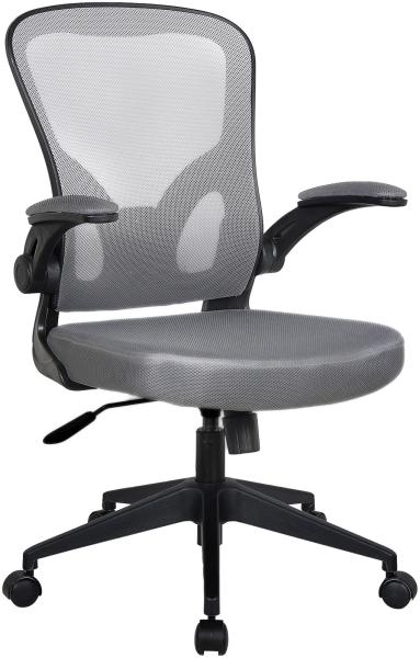 Bürostuhl Ergonomisch Drehstuhl Schreibtischstuhl Mesh Netzstoff office Stuhl Schwarz / Grau ohne Kopfstütze