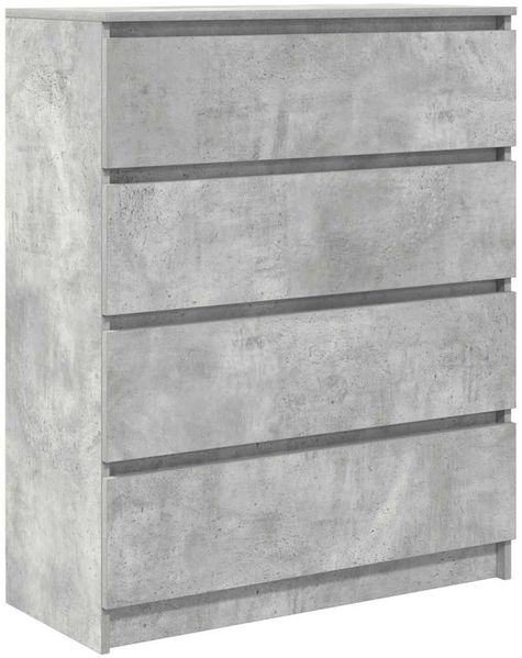 Sideboard, Kommode Betongrau 80x35x99 cm Holzwerkstoff