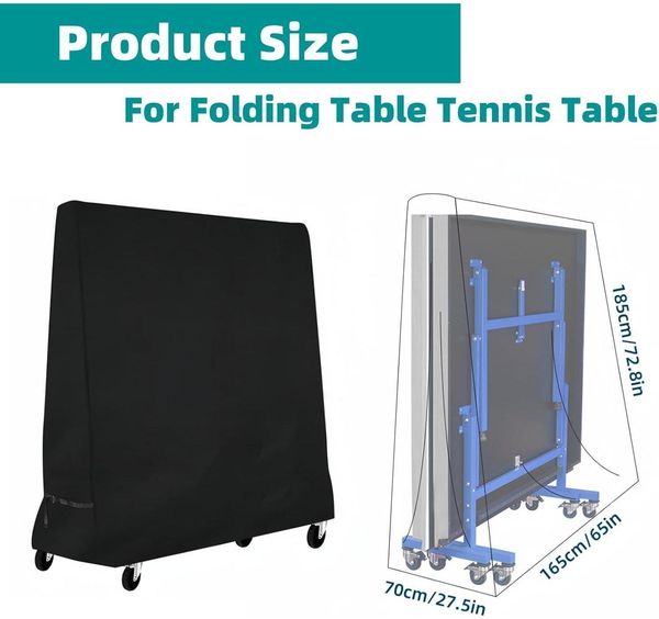 Wasserdichte Tischtennis Schutzhülle 165x70x185cm Oxford Polyester Bild 3