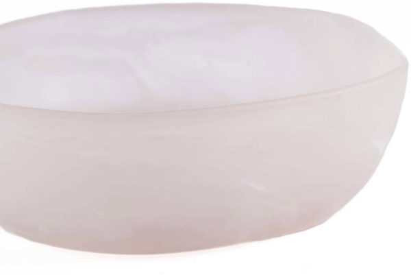 Die Resin Organic Schale - Rosa Weiss - L - Rosa Weiß - 25x25x10cm Bild 2