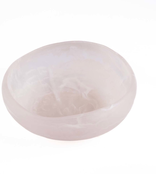 Die Resin Organic Schale - Rosa Weiss - L - Rosa Weiß - 25x25x10cm Bild 3