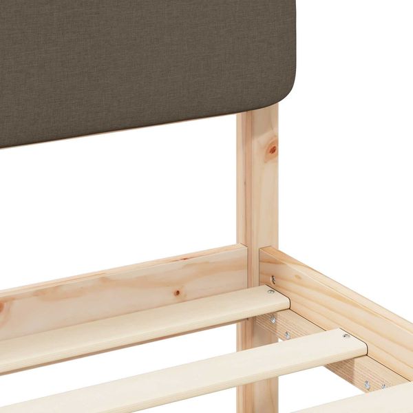 vidaXL Bettgestell mit gepolstertem Kopfteil Taupe 90 x 190 cm 877947 Bild 8