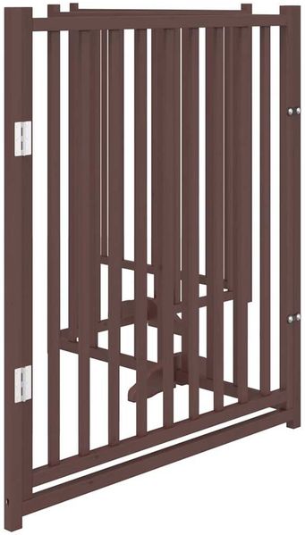vidaXL 4-tlg. Hundetor mit Tür Faltbar Braun Eiche 320 cm Tannenholz 352299 Bild 5
