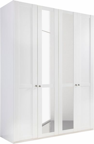 Kleiderschrank Newport 180x58x234cm Schlafzimmerschrank weiß 4-türig