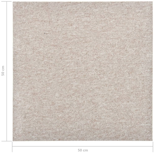 vidaXL Teppichfliesen 20 Stk. 5 m² 50x50 cm Hellbeige 147319 Bild 7