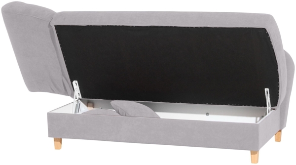 Recamiere mit Armteil links klappbar Katia Bezug Veloursstoff Buche natur / silber 22686 Bild 4