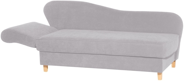 Recamiere mit Armteil links klappbar Katia Bezug Veloursstoff Buche natur / silber 22686 Bild 3