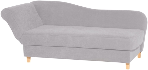 Recamiere mit Armteil links klappbar Katia Bezug Veloursstoff Buche natur / silber 22686 Bild 2