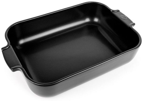 PEUGEOT Auflaufform APPOLIA Keramik 36cm Rechteckig Satin-Schwarz, Keramik, Keramik