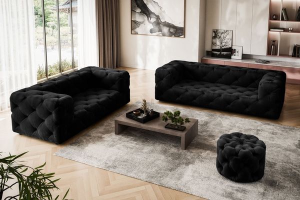 Home affaire 2-Sitzer FOLLINA, 2-Sitzer Sofa mit klassischer Chesterfield-Knopfheftung