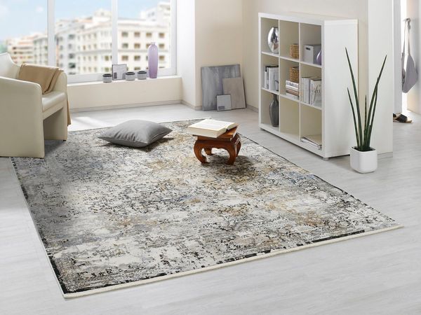 OCI DIE TEPPICHMARKE Teppich IMPRESSION CASSINA, rechteckig, Höhe: 8 mm, Vintage, feine Fransen, leichter Glanz durch Viskose, Wohnzimmer