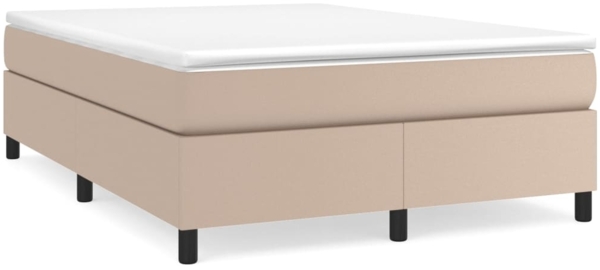 vidaXL Boxspringbett Matratze Cappuccino-Braun 140x190cm Kunstleder 3144607