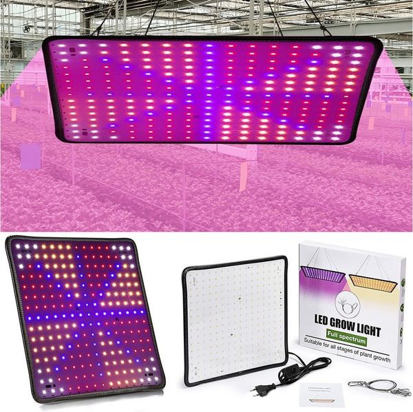 Jibenhome Pflanzenlampe Wachstumslampe,Vollspektr UV+IR/Sonnenlicht Grow Lamp,An-/Aus-Schalter, Vollspektrum B-225 LEDs, für Zimmerpflanzen,Gemüse und Blumen