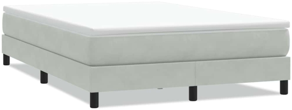 vidaXL Boxspringbett ohne Matratze Hellgrau 140x220 cm Samt 3315873