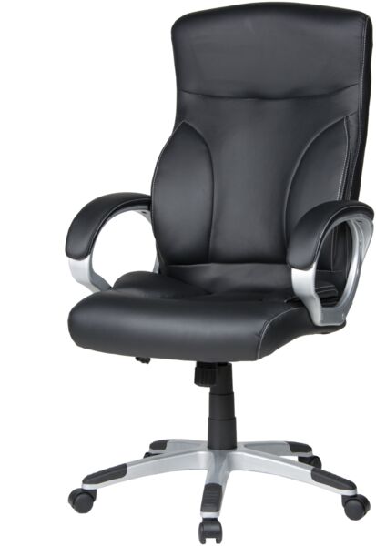 Chefsessel >Cosimo< 150 kg belastbar, ergonomisch, schwarz - 65x114x65cm (BxHxT)