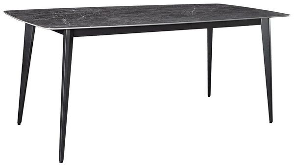 riess-ambiente Esstisch MILANO 160cm anthrazit / schwarz · Keramik, Metallgestell, rechteckig (Einzelartikel, 1-St), Tisch im Naturstein-Design mit 6 Plätzen - ideal für Küche & Esszimmer