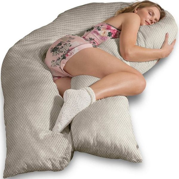 Traumreiter Seitenschläferkissen Traumreiter U Visco Kissen mit Bezug Velour Deluxe Bild 4
