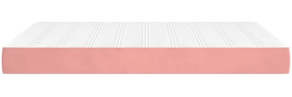 vidaXL Taschenfederkernmatratze Mittel Rosa 140x200x20 cm Samt 347813 Bild 4