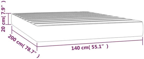 vidaXL Taschenfederkernmatratze Mittel Rosa 140x200x20 cm Samt 347813 Bild 7