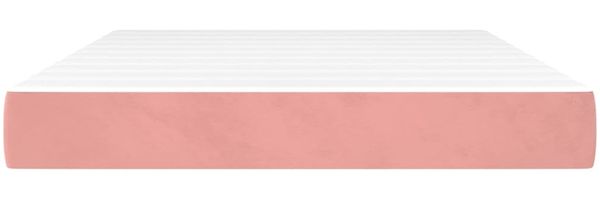 vidaXL Taschenfederkernmatratze Mittel Rosa 140x200x20 cm Samt 347813 Bild 3