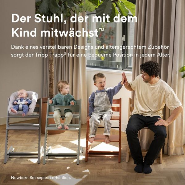 Stokke Hochstuhl Tripp Trapp Hochstuhl mit Baby set und Stokke Tray, für Kinder im Alter von 6-36 Monaten