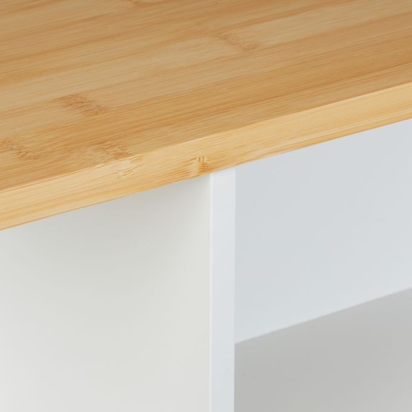 Weißer Nischenschrank mit Bambusablage 10050291 Bild 6