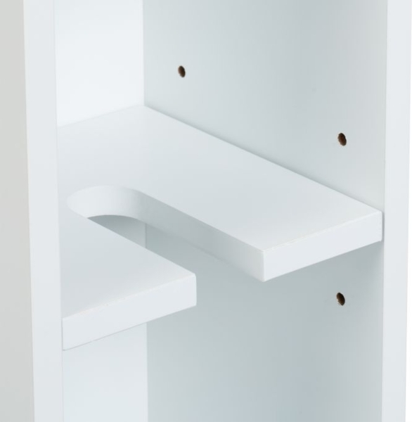 Weißer Nischenschrank mit Bambusablage 10050291 Bild 8