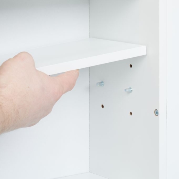 Weißer Nischenschrank mit Bambusablage 10050291 Bild 7