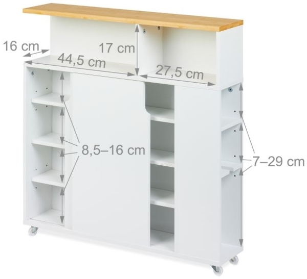 Weißer Nischenschrank mit Bambusablage 10050291 Bild 5