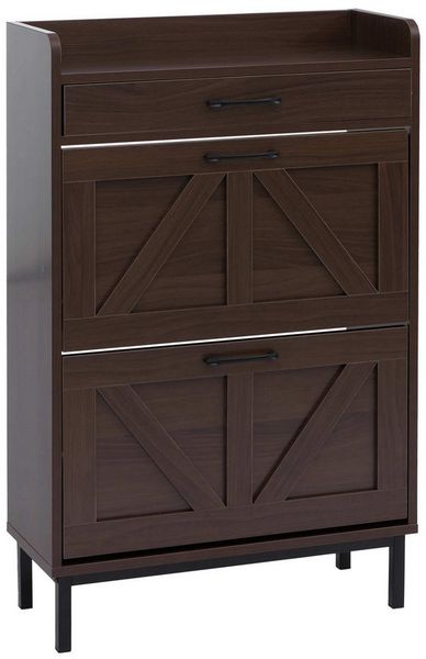MCW Schuhschrank MCW-P45 Inklusive Schublade, Ablagefach und Fußbodenschoner, Stabiles Material