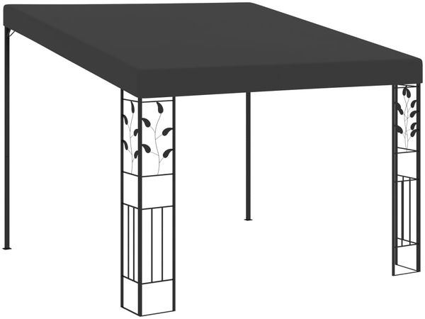 Wand-Pavillon, Gartenpavillon 3x3x2,5 m Anthrazit