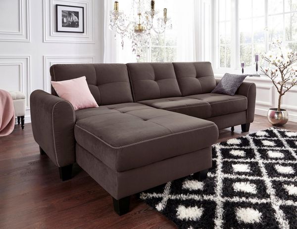 sit&more Ecksofa Varese L-Form, mit Federkern, wahlweise mit Bettfunktion und Stauraum