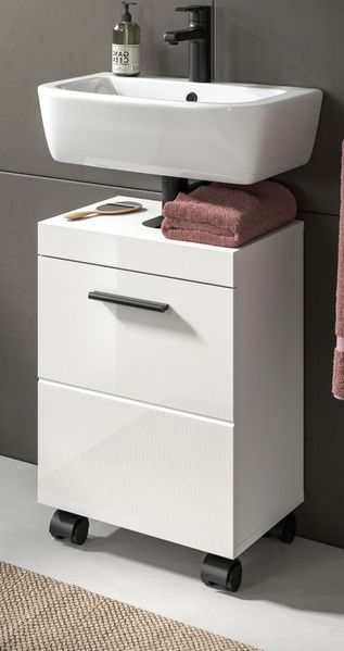 Waschbeckenunterschrank Talerno in weiß Hochglanz 40 cm