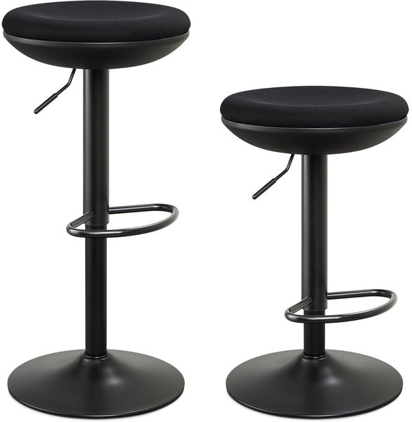 Ergonomischer Stehhocker höhenverstellbar 360° drehbar ohne Rückenlehne Schwarz