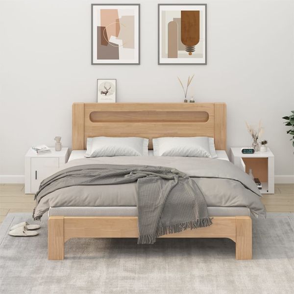 vidaXL Nachttische 2 Stk. Hochglanz-Weiß 50x39x47 cm 816693