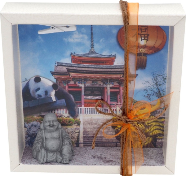 ZauberDeko Geschenkbox Geldgeschenk Verpackung China Asien Urlaub Reise Geldverpackung Buddha