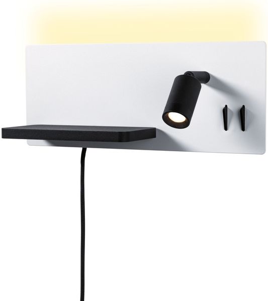 Paulmann 71103 LED Wandleuchte Serra 2-flammig links USB C 2700K Backlight