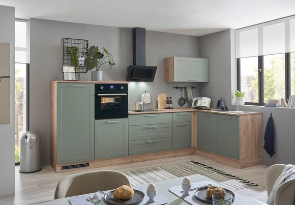 BASIC by Balculina Winkelküche Marsi, Stellmaße 320x175 cm, wahlweise mit E-Geräten, mit Soft-Close-Funktion