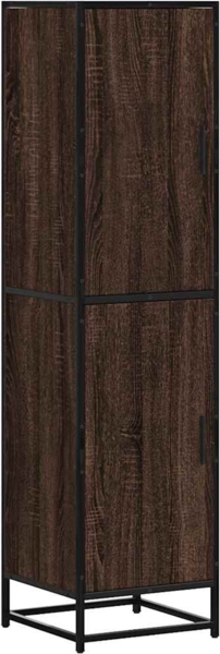 vidaXL Highboard Braun Eichen-Optik 35,5x35x139cm Holzwerkstoff Metall 849058